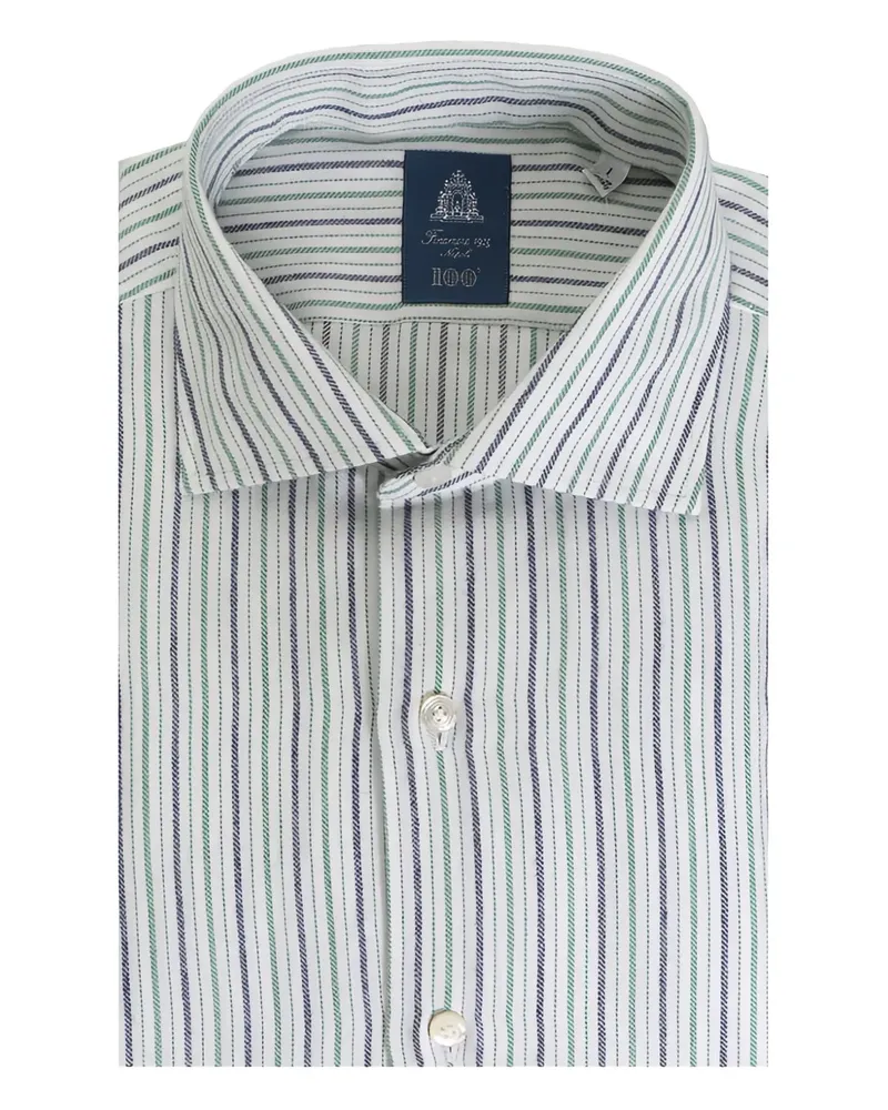 Finamore 1925 striped shirt - Weiß Weiß
