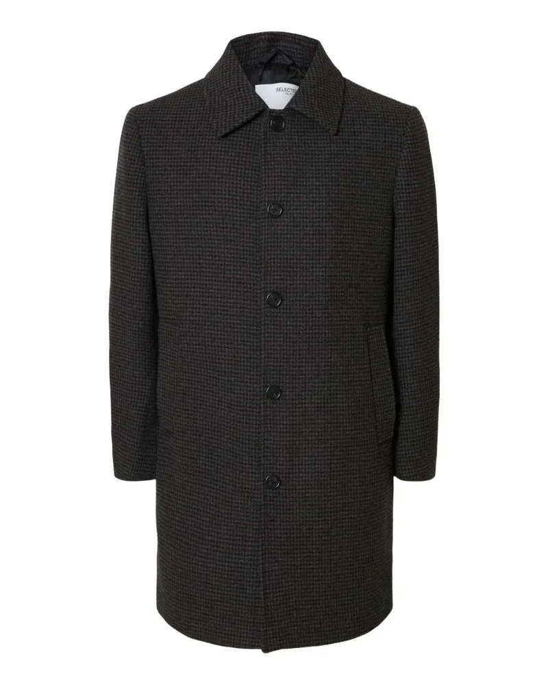 Selected Archive single-breasted coat - Grau Grau