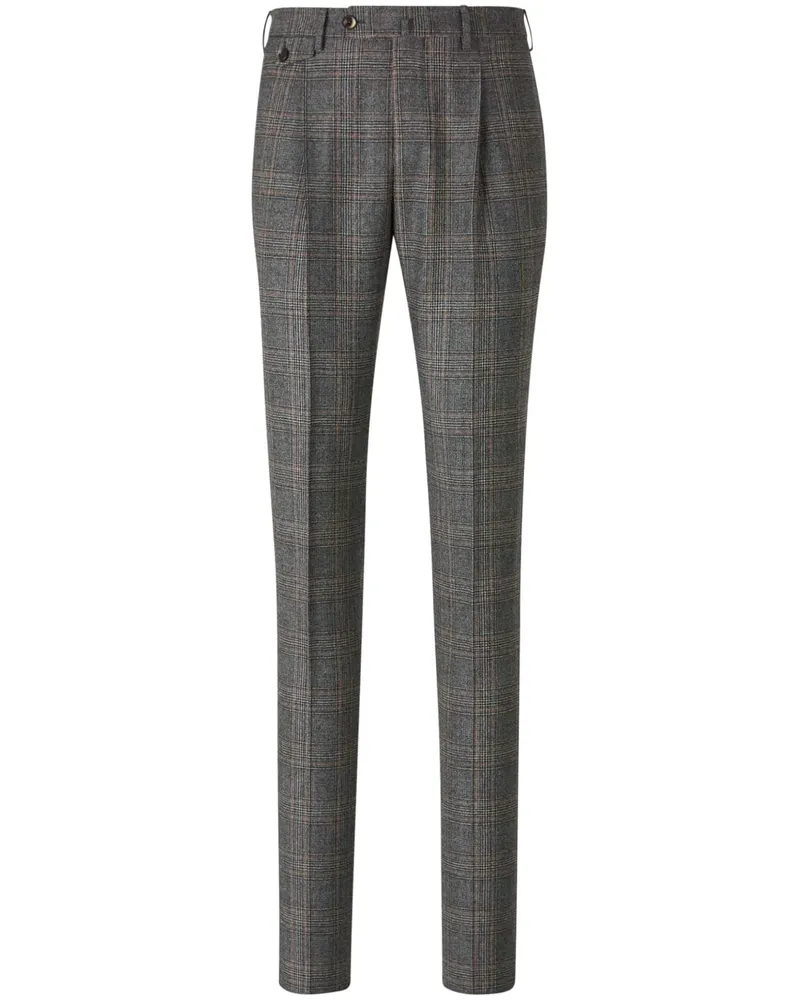 PT TORINO Hose mit Prince of Wales-Muster - Grau Grau