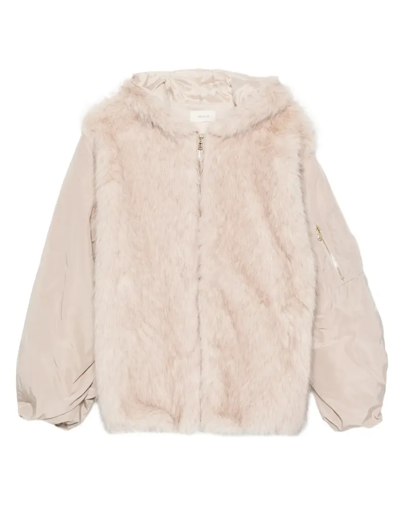 VICOLO Kapuzenjacke aus Faux Fur - Rosa Rosa