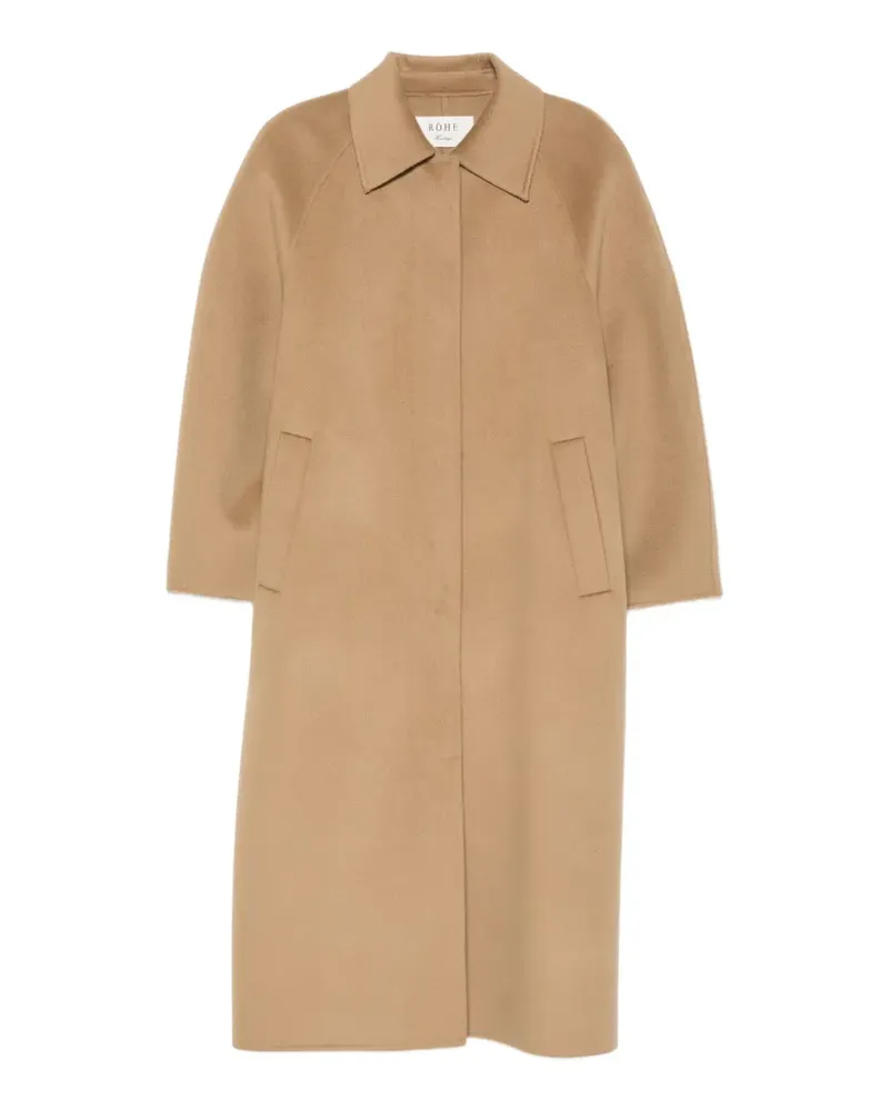 Róhe raglan-sleeve concealed-fastening coat - Braun Braun