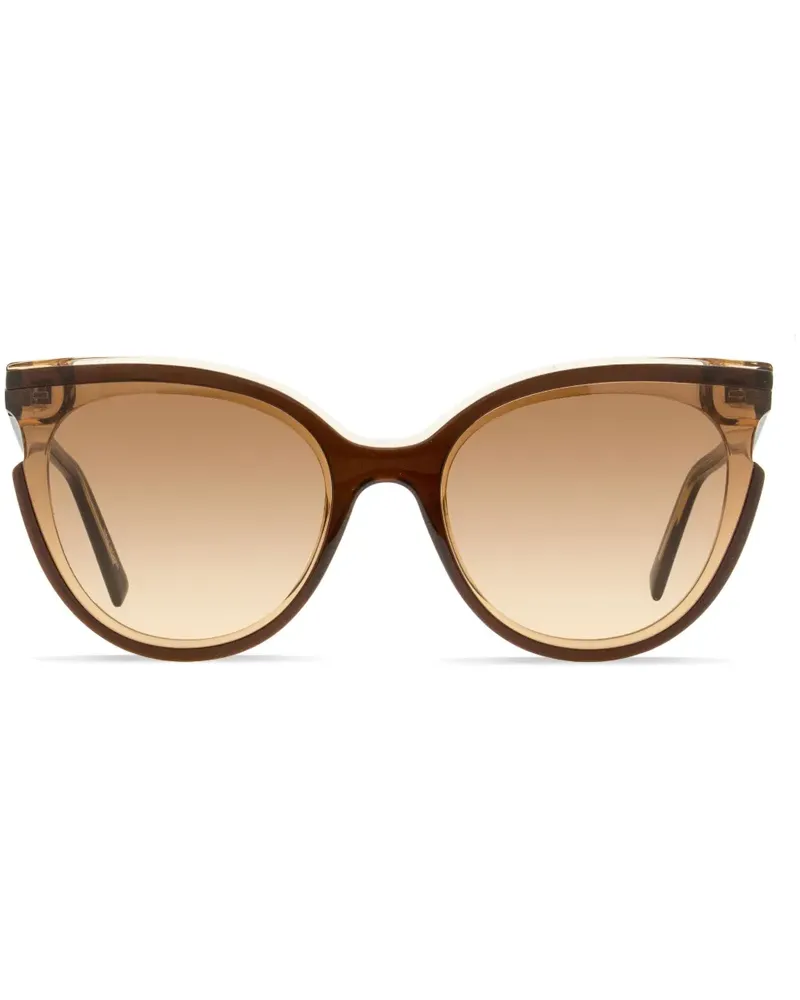 MCM Cat-Eye-Sonnenbrille mit Logo-Gravur - Braun Braun