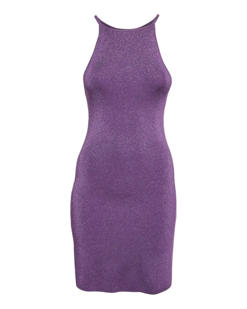 Maje Rouliana metallic-knit mini dress - Violett Violett