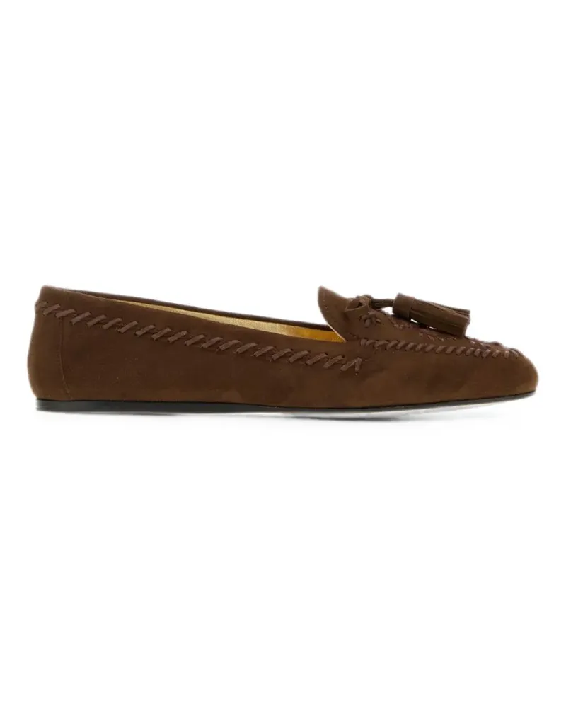 Prada whipstitch-trim loafers - Braun Braun