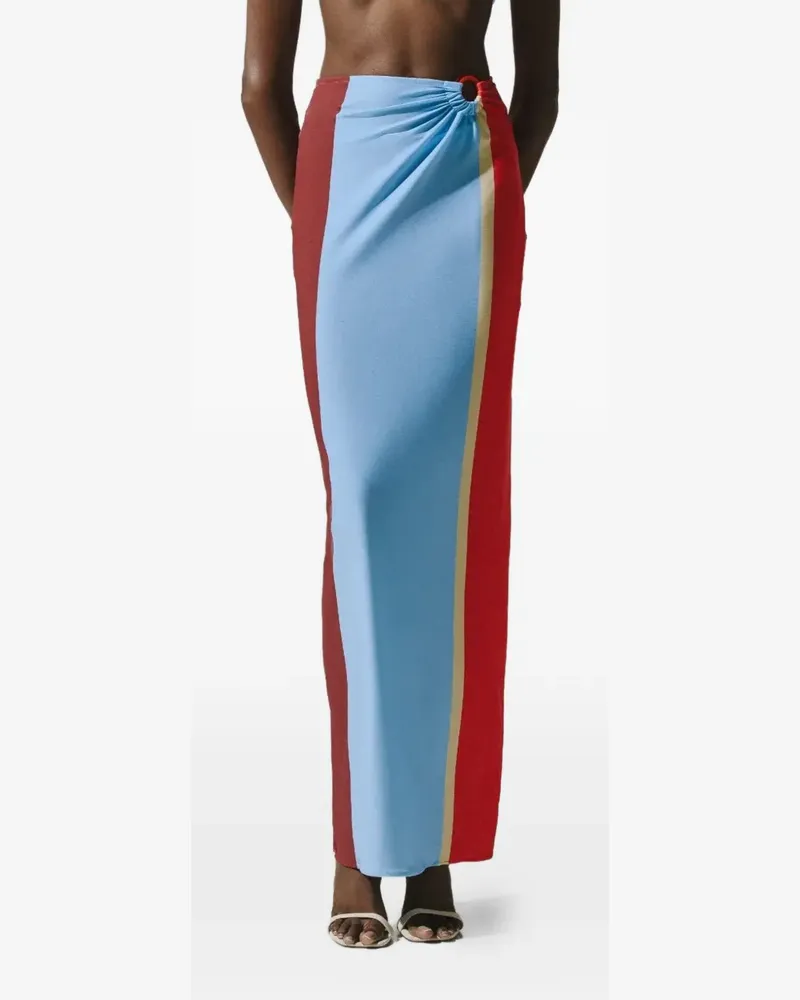 Baobab Collection Geraffter Zur Maxirock mit Ringdetail - Blau Blau