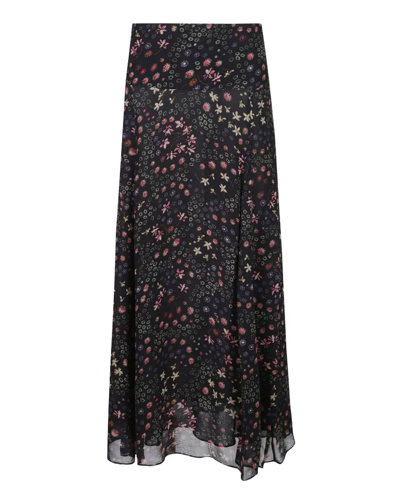 Isabel Marant floral-print silk skirt - Schwarz Schwarz