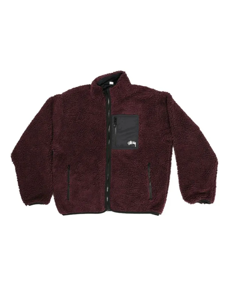Stüssy reversible fleece-texture jacket Rot