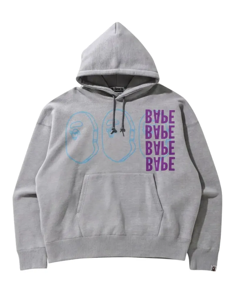 BAPE Hoodie mit Print - Grau Grau