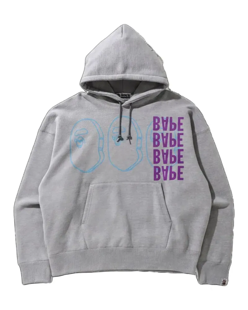 BAPE Hoodie mit Print - Grau Grau