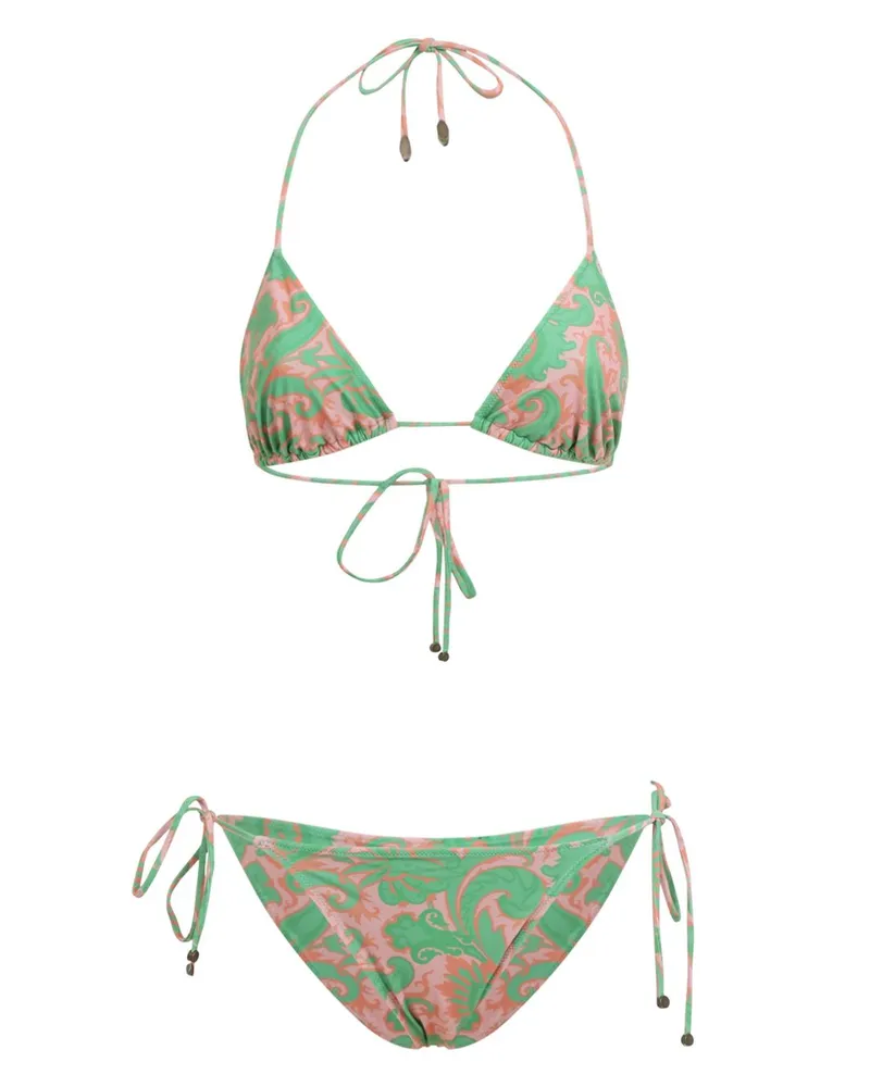 Etro Bikini mit Paisley-Print - Grün Grün