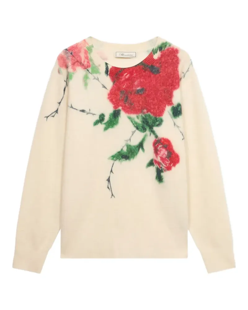 Blumarine Pullover mit Blumenprint - Nude Nude