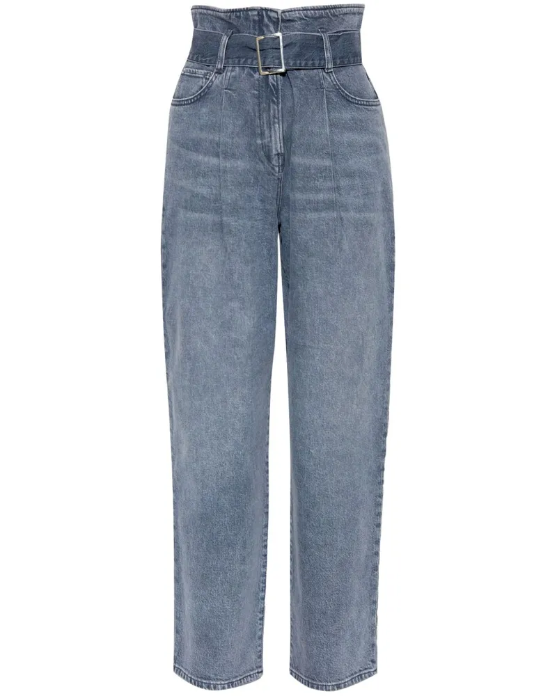 IRO Jeans mit hohem Bund Blau