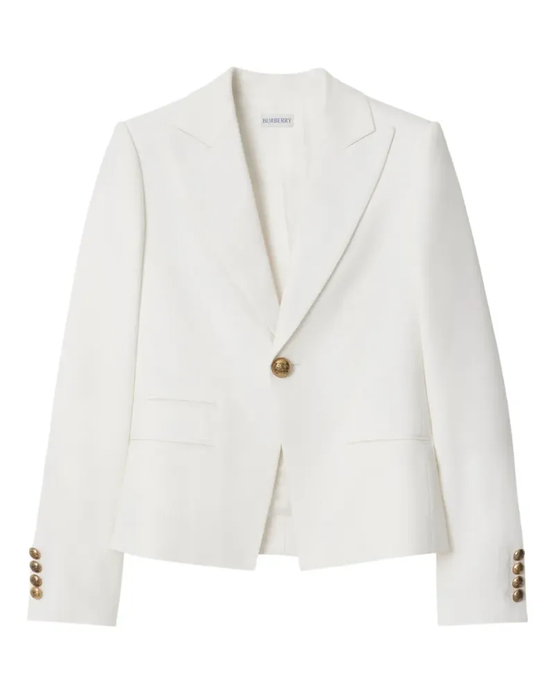 Burberry Einreihiges Sakko - Weiß Weiß