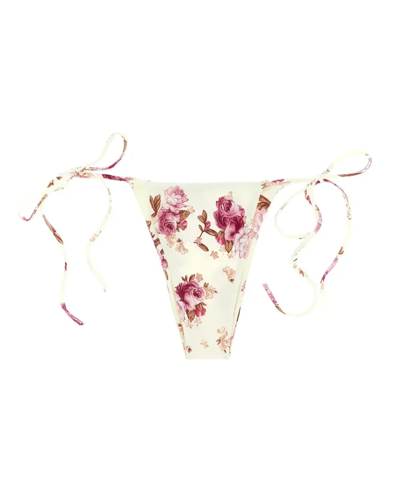 Magda Butrym floral-print bikini bottoms - Nude Nude