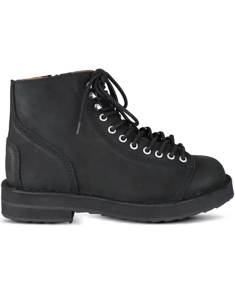Yohji Yamamoto Schnürstiefel aus Leder - BLACK Black