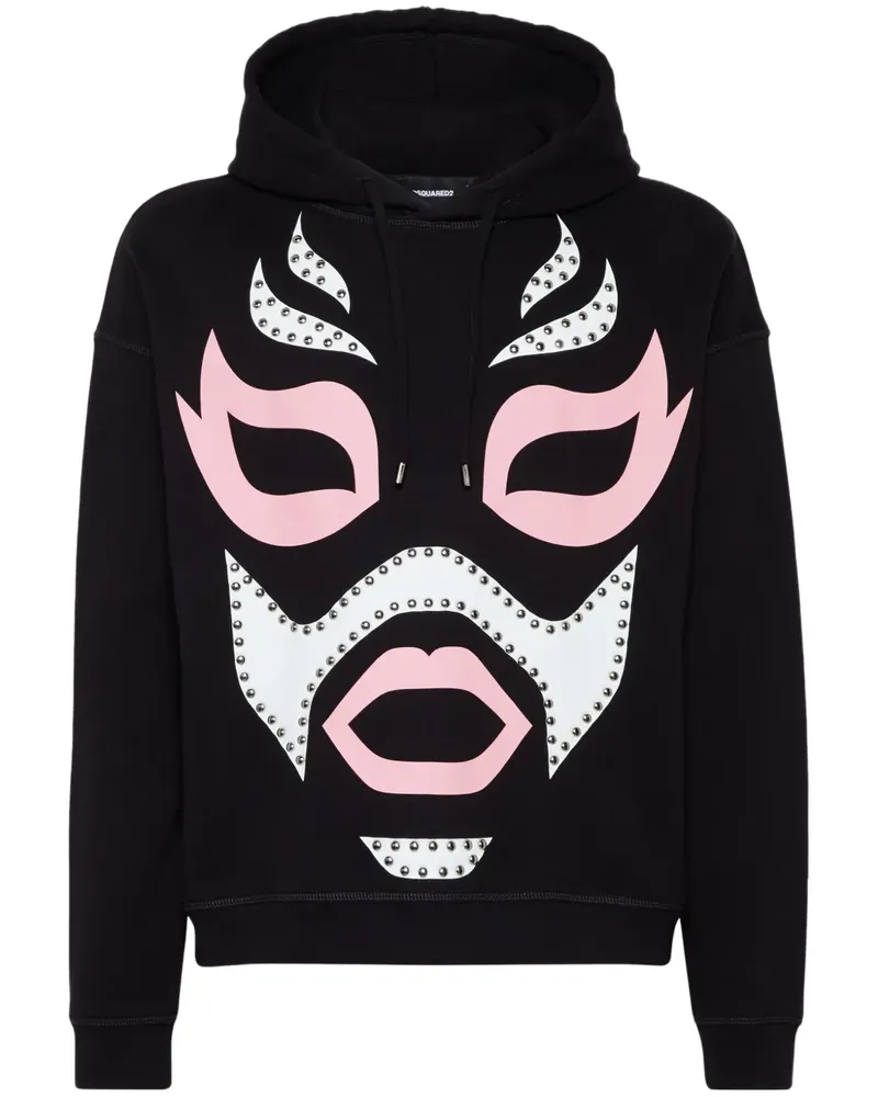 Dsquared2 Hoodie mit grafischem Print - Schwarz Schwarz