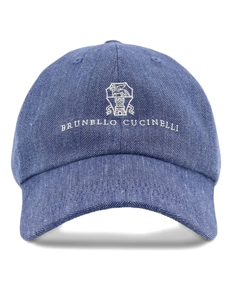 Brunello Cucinelli Hut mit Logo-Stickerei - Blau Blau