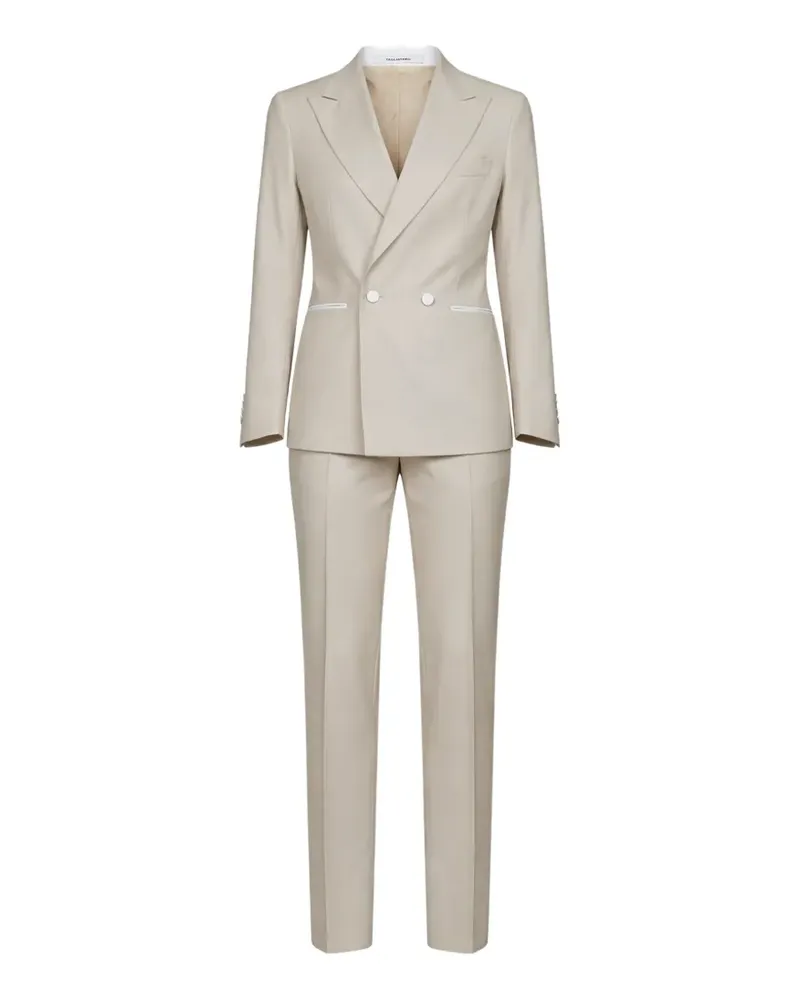 Tagliatore double-breasted virgin-wool suit - Nude Nude