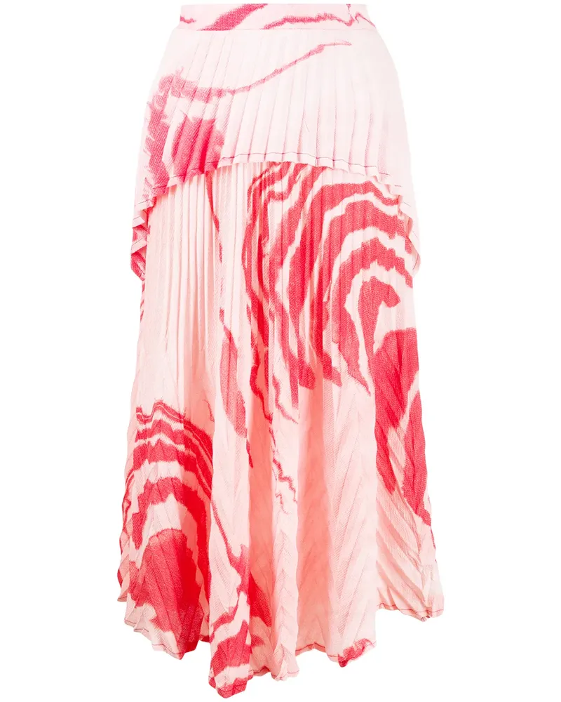 THEBE MAGUGU Faltenrock mit Print - Rosa Rosa