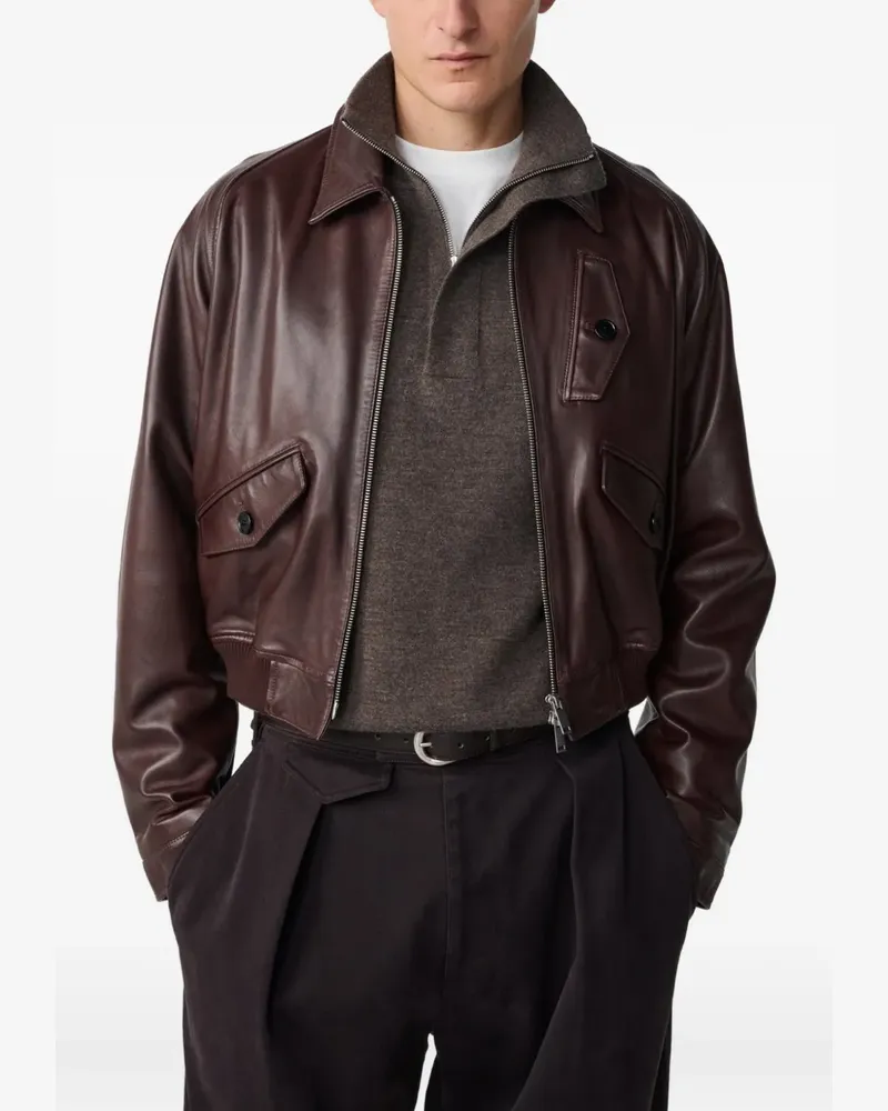 Studio Nicholson Kendal Lederjacke - Rot Rot