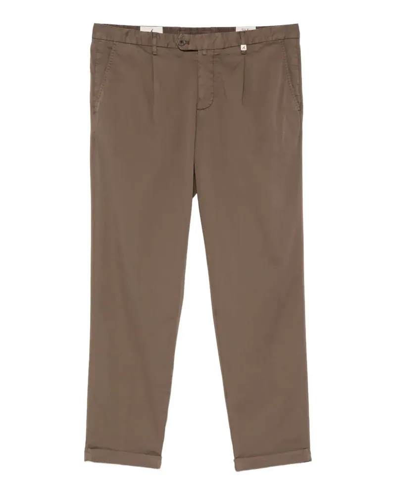 MYTHS Plissierte Hose mit Umschlag - Braun Braun