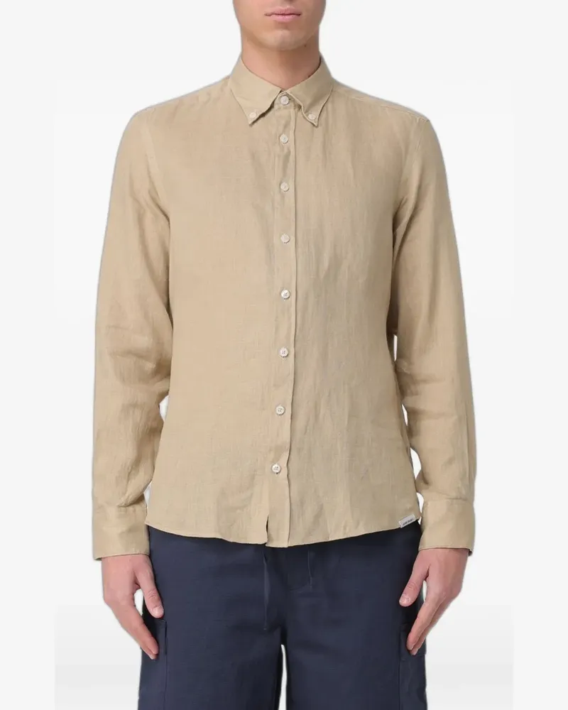 Colmar button-down linen shirt - Nude Nude