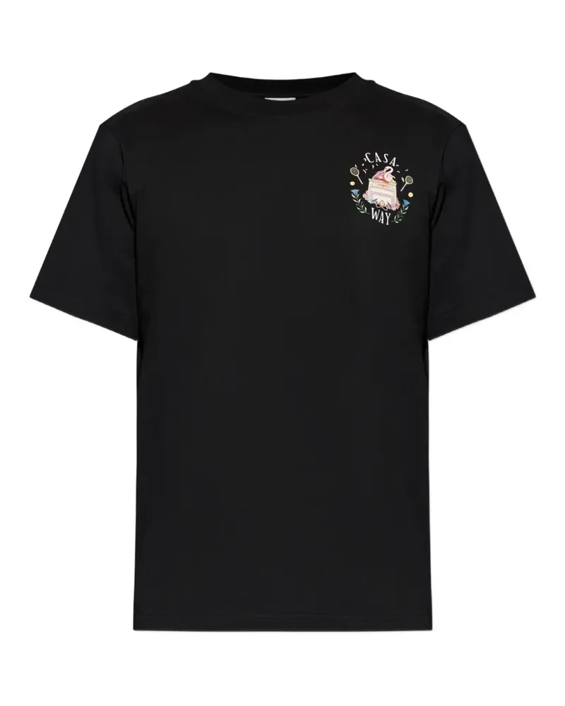 Casablanca Paris Casaway T-Shirt mit grafischem Print - Schwarz Schwarz