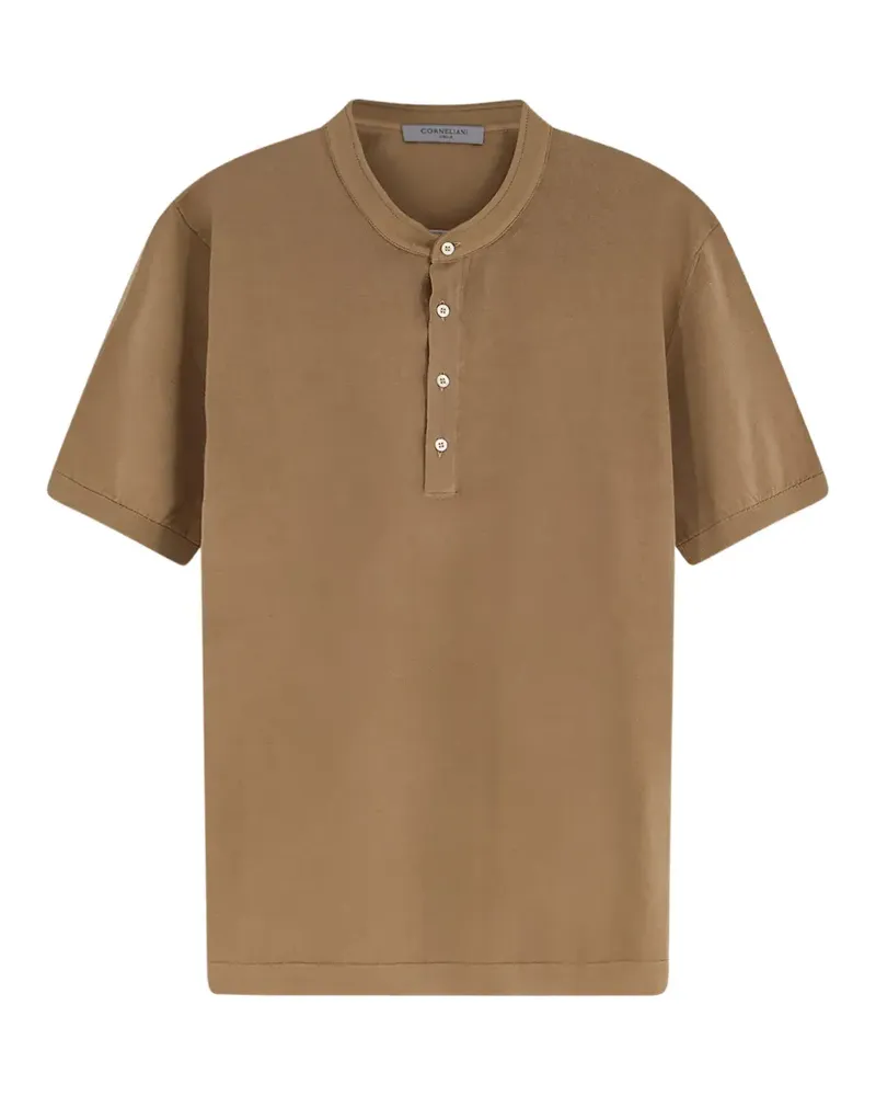 Corneliani collarless shirt - Braun Braun