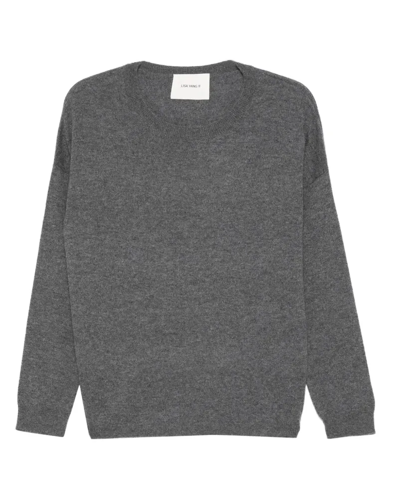 Lisa Yang Langärmeliger Pullover mit rundem Ausschnitt - Grau Grau