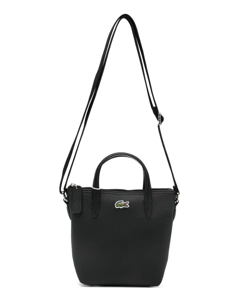 Lacoste Mini-Tote Bag mit Reißverschluss - Schwarz Schwarz