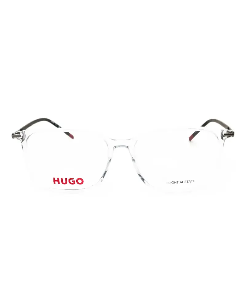 HUGO BOSS Brille mit eckigem Gestell - Grau Grau