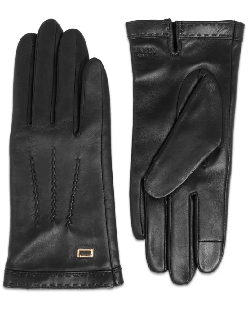 Lancel Gants Femme Kaschmirhandschuhe - Schwarz Schwarz