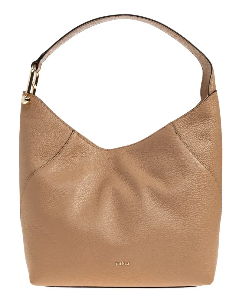 Furla medium Lara leather tote bag - Nude Nude
