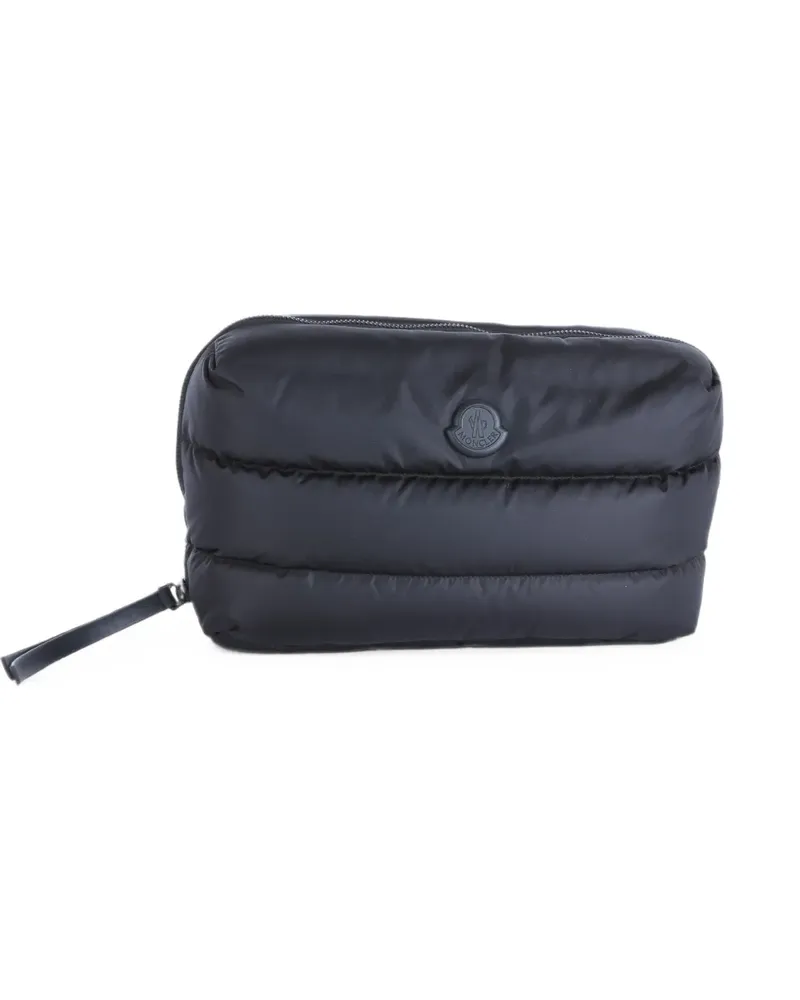 Moncler Caradoc Clutch mit Logo-Patch - Schwarz Schwarz