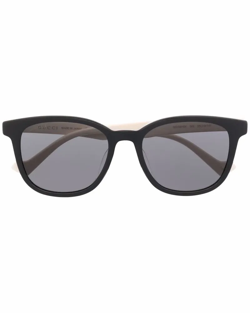 Gucci Sonnenbrille mit eckigem Gestell - Schwarz Schwarz