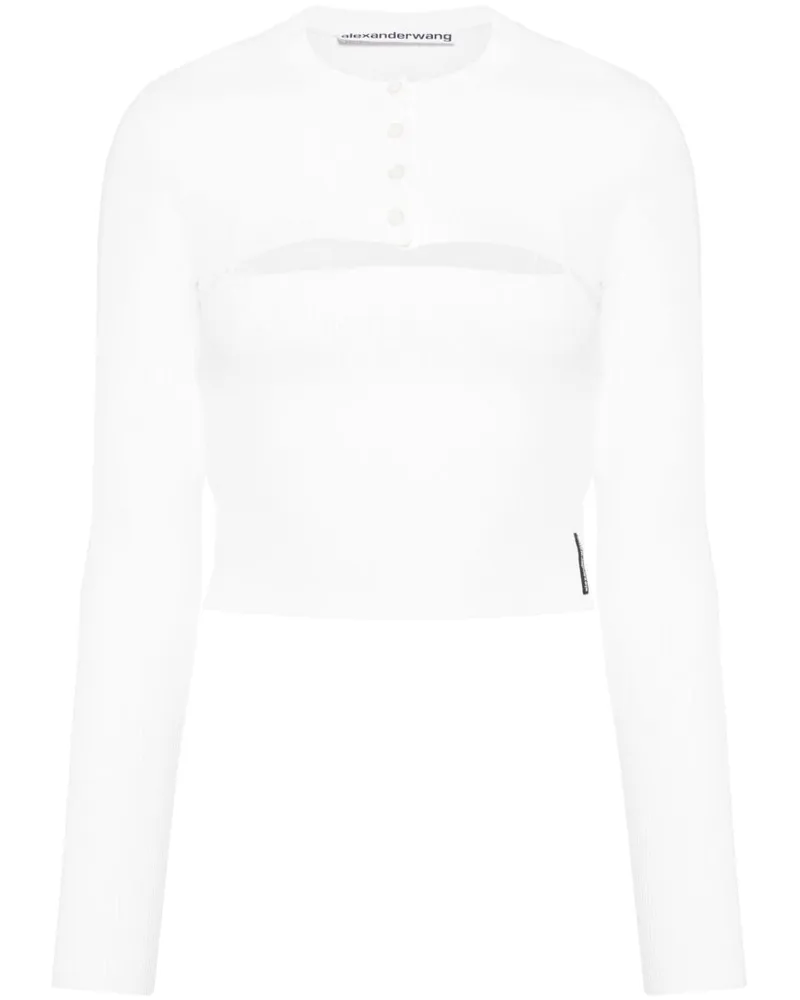 Alexander Wang Top mit Cut-Out - Weiß Weiß