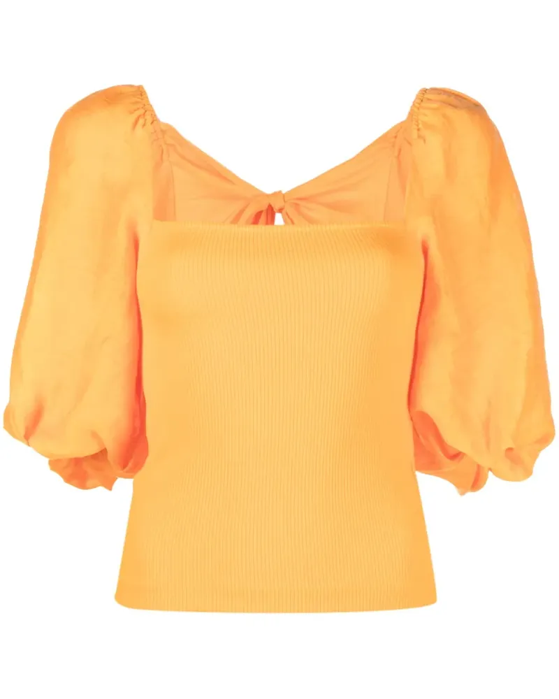 Sandro Top mit eckigem Ausschnitt - Orange Orange