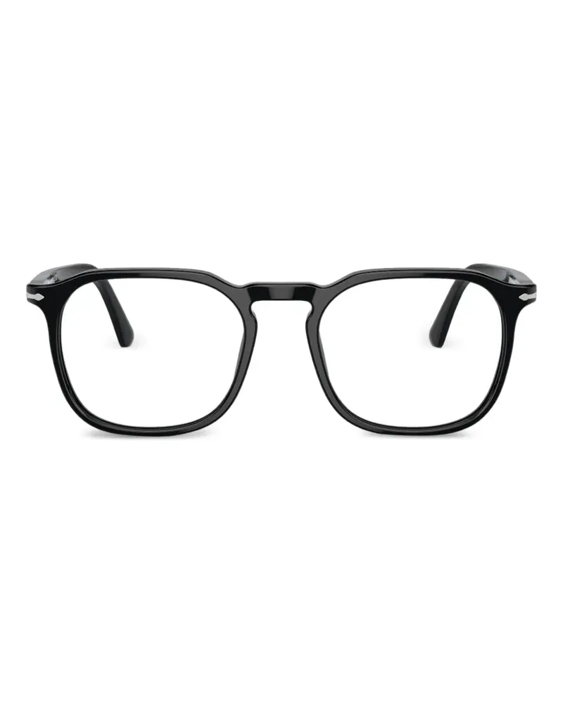 Persol Brille mit eckigem Gestell - Schwarz Schwarz