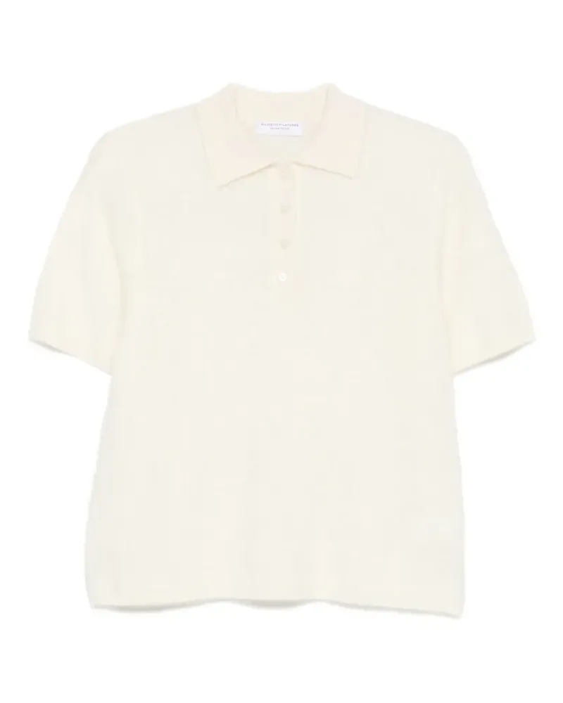 Majestic Poloshirt mit kurzen Ärmeln - Nude Nude