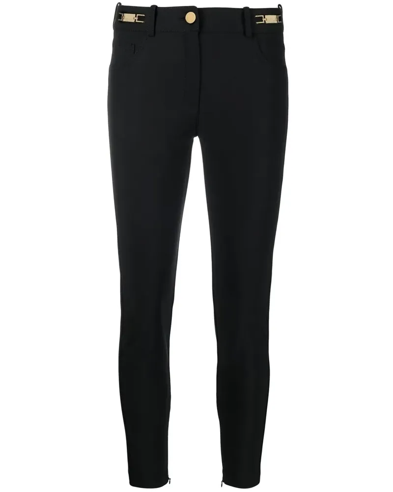 Elisabetta Franchi Skinny-Hose - Schwarz Schwarz
