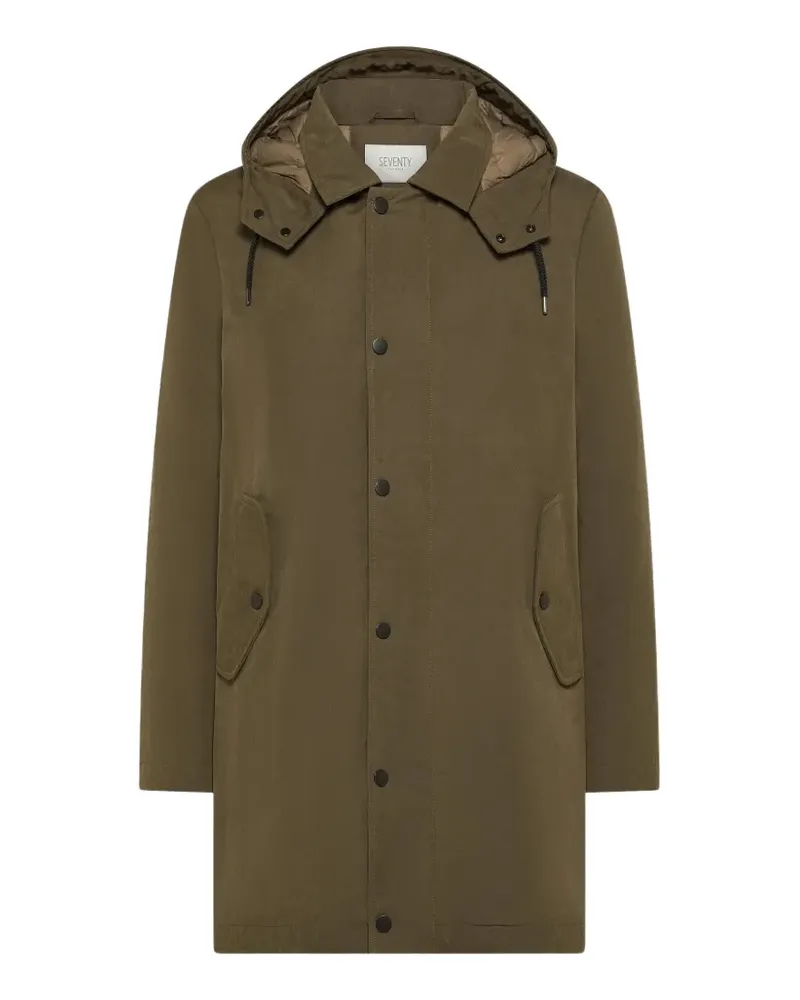 Seventy hooded press-stud coat - Grün Grün