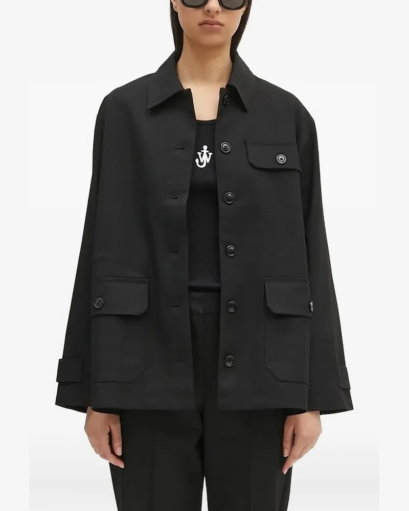 Samsøe & Samsøe Jacke mit Klappentasche - Schwarz Schwarz