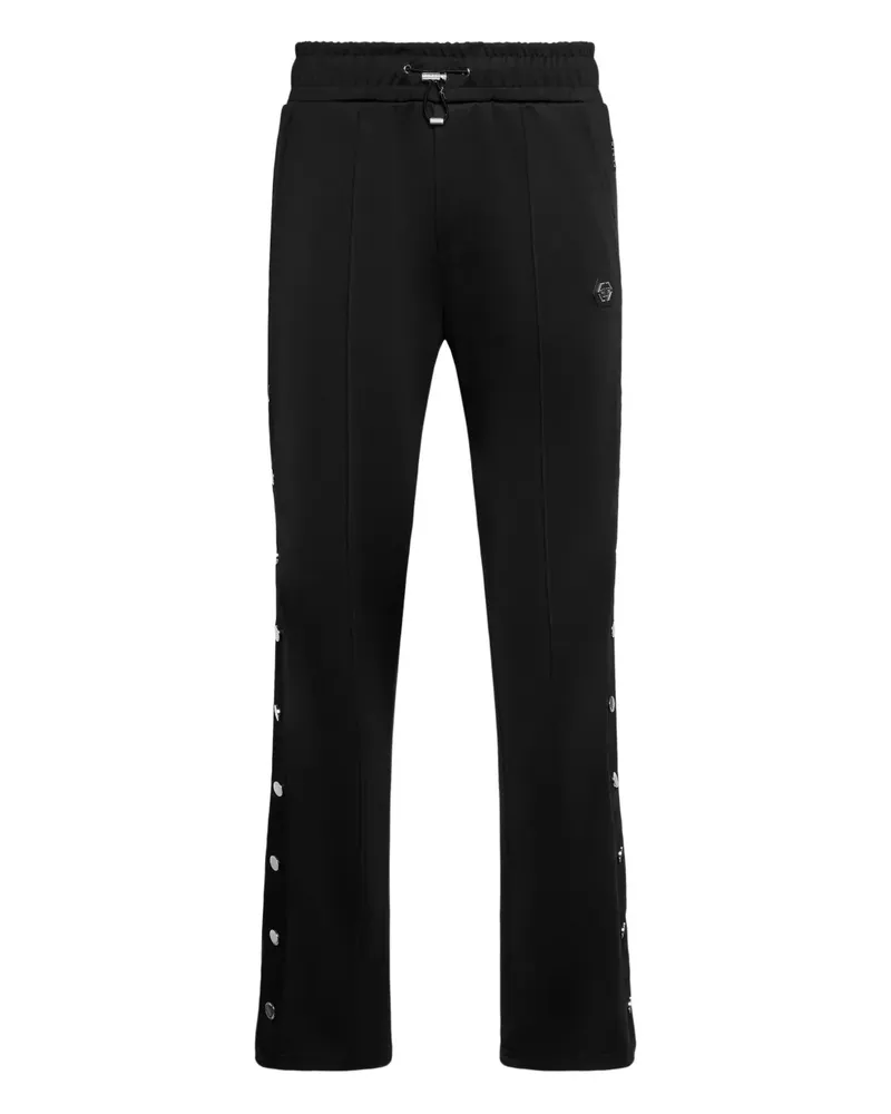 Philipp Plein Jogginghose mit Druckknopf - Schwarz Schwarz