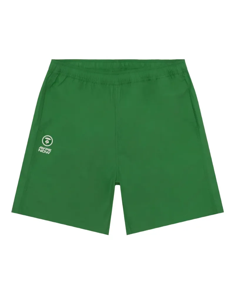 BAPE logo-print drawstring shorts - Grün Grün
