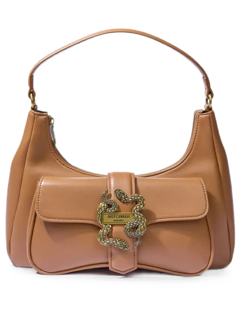 Just Cavalli Schultertasche mit Schlange - Braun Braun