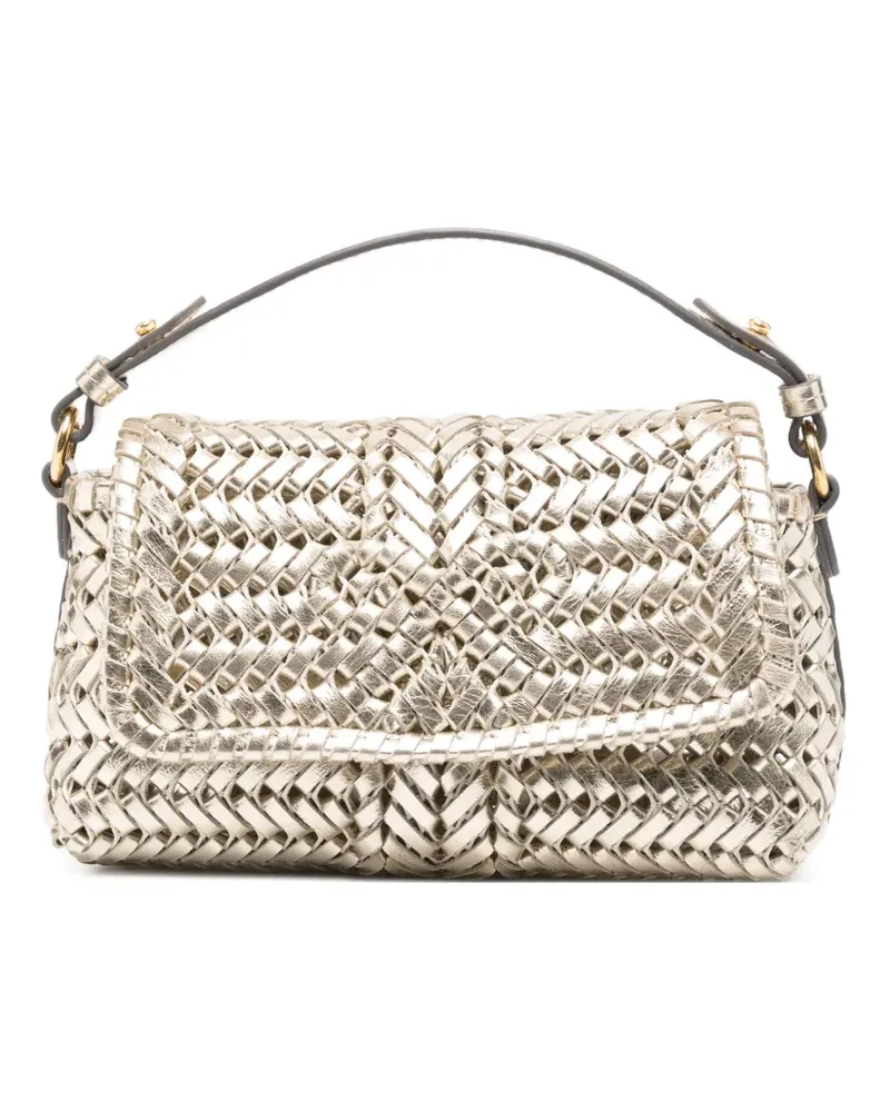 Anya Hindmarch Gewebte Schultertasche - Gold Gold
