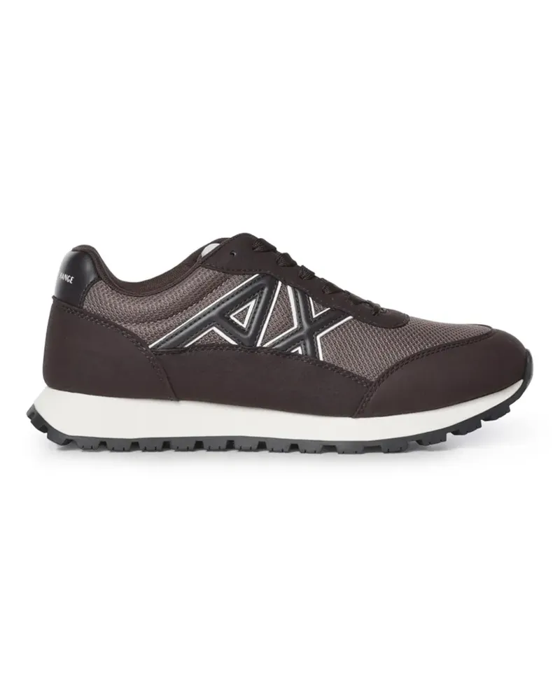Armani Exchange Sneakers mit Logo-Patch - Braun Braun