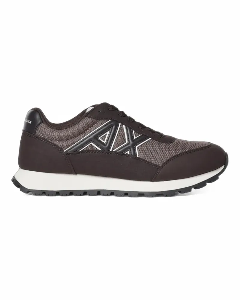 Armani Exchange logo-patch panelled sneakers - Braun Braun