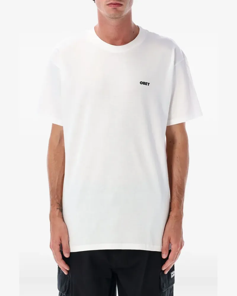 Obey Lisbon Icon T-Shirt - Weiß Weiß