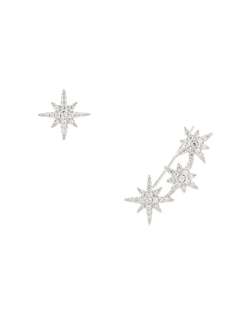 APM Monaco Asymmetrische Ohrringe - Silber Silber